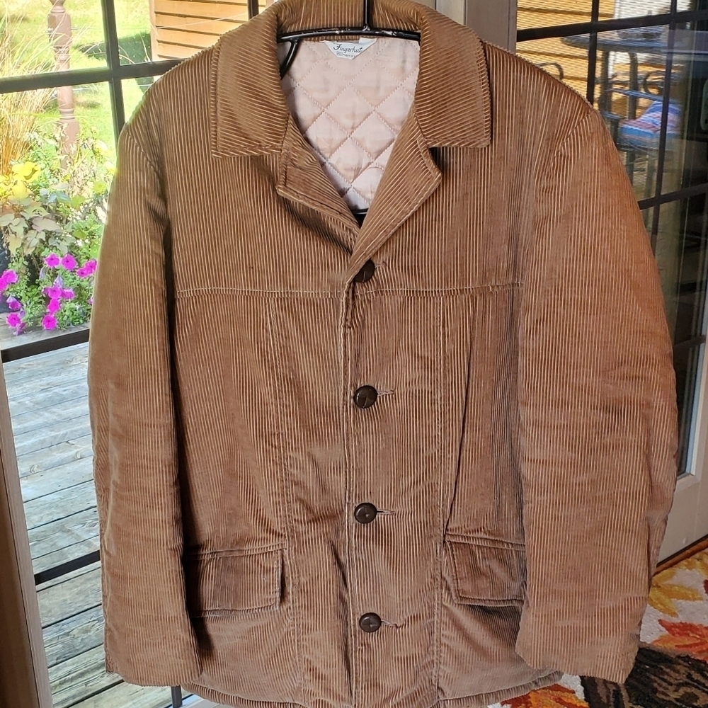 Vintage Fingerhut Lined Quilted Corduroy‎ Button-Down Sz. M-L (40) Jacket Barn